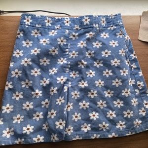 Vintage 90’s dairy floral mini skirt courd